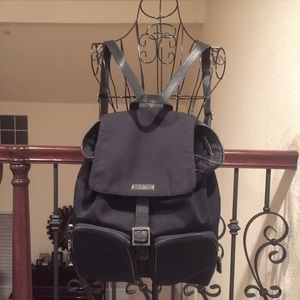 Coach Nylon Backpack with Leather Trim